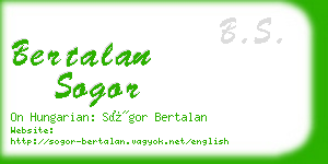 bertalan sogor business card